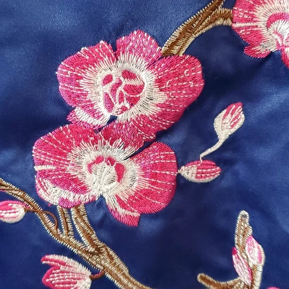 JJ's Fairyland Satin Embroidery Birds Bomber Jacket - Picture 7 of 9